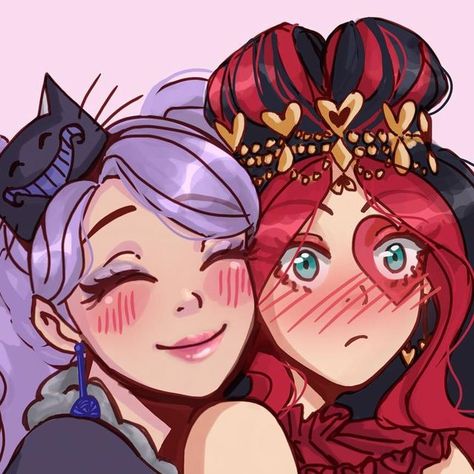 Kitty And Lizzie, Kitty X Lizzie, Ever After High Fanart Ships, Ever After High Ships, Ever After High Art, Eah Ships, Ever After High Lizzie, Ever After High Fanart, Eah Fanart