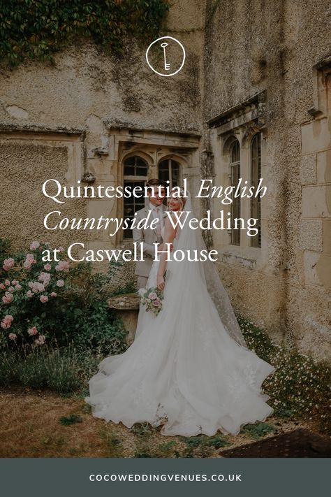 A quintessentially English garden wedding at rustic, romantic barn wedding venue, Caswell House in the Cotswolds. Caswell House, Romantic Barn Wedding, English Countryside Wedding, Classic Wedding Inspiration, English Garden Wedding, Rustic Modern Wedding, Elegant Wedding Venues, Cottage Wedding, Cotswolds Wedding