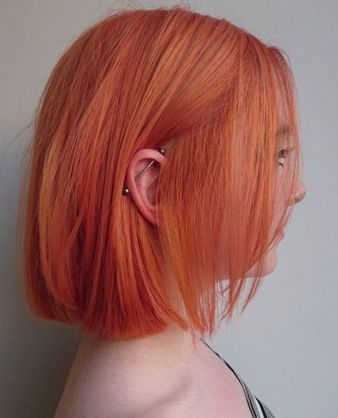 Orange And Black Hair Color, Tangerine Hair Color, Orange Bob Hair, Hair Colour Orange, Rust Hair Color, Ginger Bob Hair, Red Hair Color Short, Ginger Short Hair, Short Ginger Hair