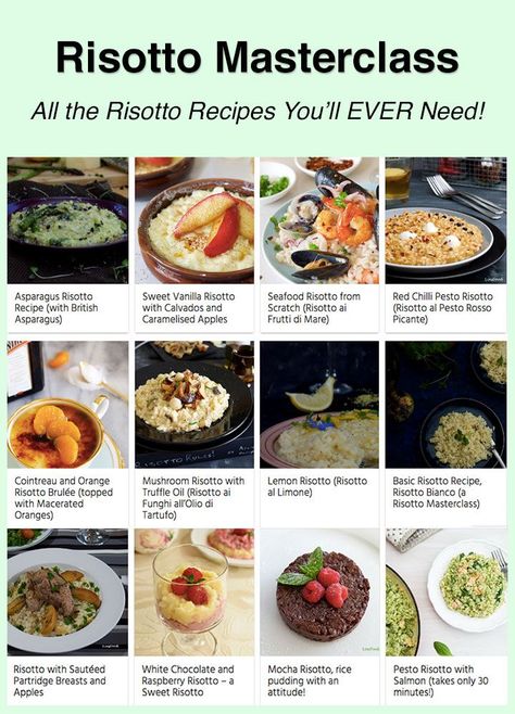 Risotto Masterclass - a dynamic, still growing collection of risotto recipes, savoury and sweet, traditional and modern! #risotto, #linsfood, #italianfood Cooked Rice Recipes, Seafood Risotto, Friends Recipes, Fantastic Recipes, Rustic Recipes, Cook Rice, Quirky Cooking, European Recipes, Risotto Recipes