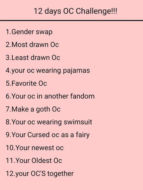 Oc Art Challenge, Oc Drawing Prompts, Oc Prompts, Oc Makers, Oc Things, 30 Day Art Challenge, Character Sheet Template, 30 Day Drawing Challenge, Drawing Challenges