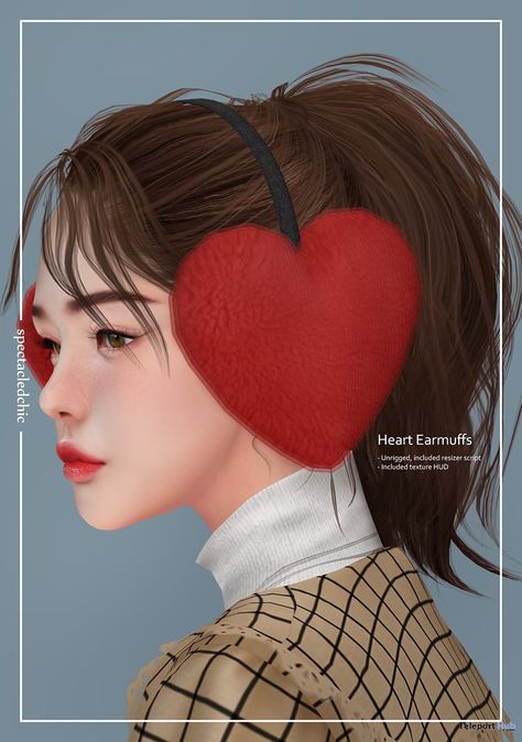 Heart Earmuffs February 2023 Group Gift by spectacledchic Sims 4 Cc Earmuffs Patreon, Ts4 Earmuffs, Sims 4 Earphones, Sims 4 Earmuffs Cc, Sims 4 Earmuffs, Sims 4 Cc Earmuffs, Heart Earmuffs, Sims Accessories, Cc Shopping