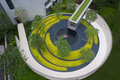 Roundabout Design, Circular Garden Design, Abstract Painting Diy, Landscape Architecture Drawing, Interior Architecture Drawing, Urban Landscape Design, Landscape Plan, Garden Park, Architecture Design Concept