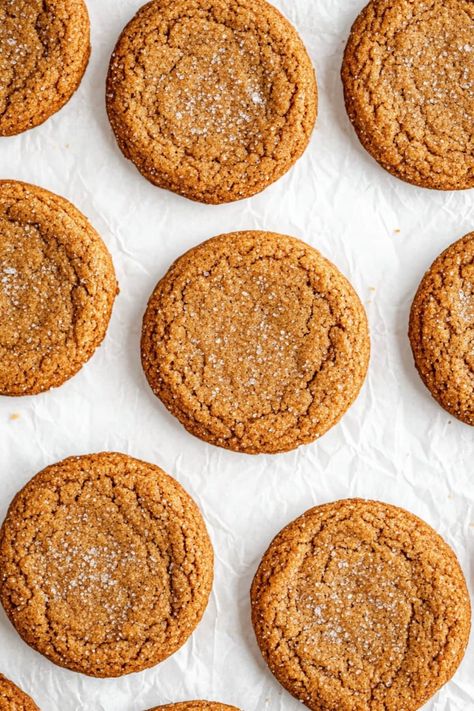 Gingersnap Cookies Recipe - Insanely Good Grandmas Christmas Cookies, Gingersnap Cookies Recipe, Ginger Snap Cookies Recipe, Gingersnap Cookies, Homemade Baking, Raspberry Cream, Crispy Cookies, Ginger Snap Cookies, Ginger Snap