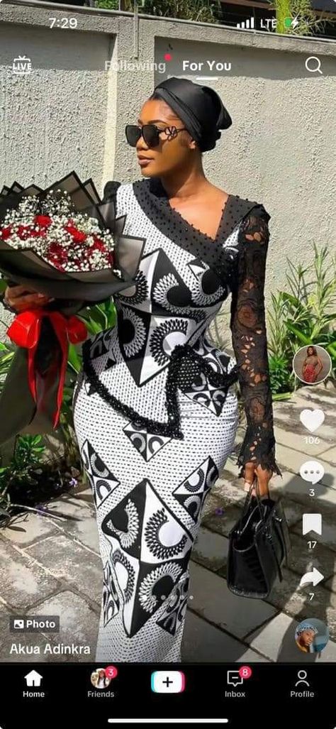 Ankara Inspo For Ladies, Skirt And Blouse Ankara, Chitenge Outfits, Nigerian Dress Styles, Ankara Skirt And Blouse Styles, Lace Dress Classy, Ankara Dress Designs, Nigerian Lace Styles Dress, Kente Dress