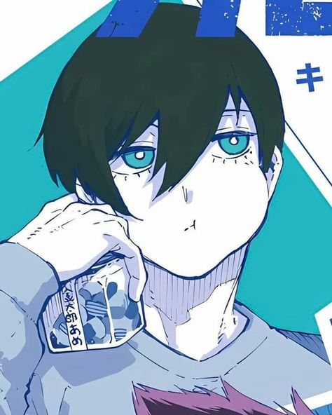 Rin Itoshi, Blue Lovk, Lock Icon, Emo Kid, Blue Anime, Blue Block, Nature Art Painting, Anime Canvas, Art Icon