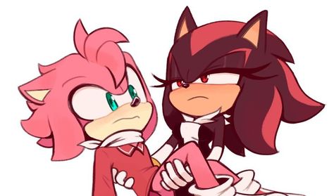 Amy And Shadow Matching Pfp, Shadow X Amy Fanart, Amy X Shadow, Shadow X Amy, Sonic Y Amy, Shadamy Comics, Maria Rose, Shadow And Amy, Amy The Hedgehog