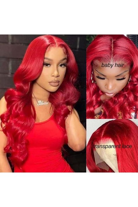 Reddish Brown Lace Front Wigs Human Hair - 13x4 Reddish Brown Wig Human Hair Pre Plucked with Baby Hair 180% Body Wave HD Lace Front Wigs Human Hair (26INCH, 13X4 RED LACE FRONT WIG) Reddish Brown Wig, Red Lace Front Wigs, Brown Lace Front, Red Wig, Wig Colors, Lace Front Wigs Human Hair, Red Wigs, Wig Human Hair, Wigs Human Hair