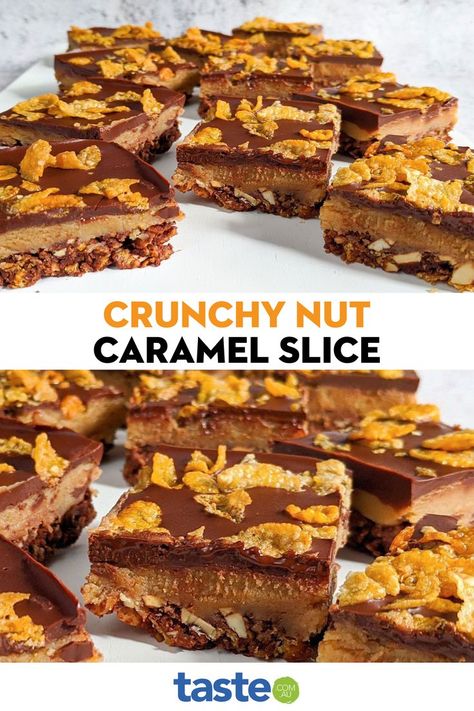 Condensed Milk Caramel, No Bake Slices, Caramel Slice, Pie Slice, Slices Recipes, Cookie Tray, Biscuit Cookies, Chocolate Peanuts, Condensed Milk