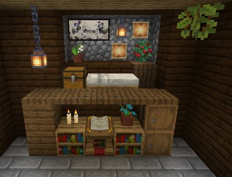 Minecraft desgin made with easy to obtain materials Minecraft Loft Bed, Minecraft Loft, Bed Design, Loft Bed, Minecraft, Loft, Bed, Design