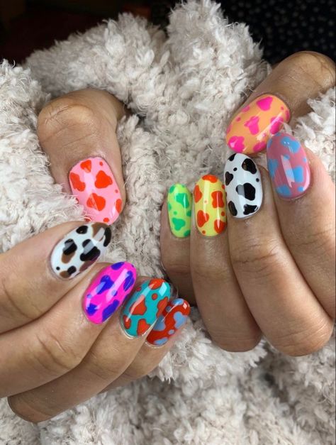 Cow Print Nails, Mens Nails, Cow Nails, Romantic Nails, Cute Nail Art Designs, Print Nails, Nail Swag, Dipped Nails, Fabulous Nails