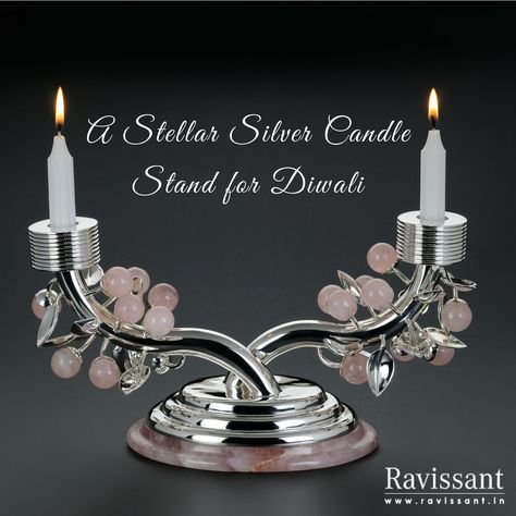 This #Diwali brighten up your home with an exquisite piece from Ravissant. To shop visit https://www.ravissant.in/new-arrivals/silver/candle-stand-cst182 Silver Candle Stand, Candle Stands, Commercial Complex, Silver Candle, Candle Stand, Home Decor Store, Gift Items, Luxury Home Decor, Diwali