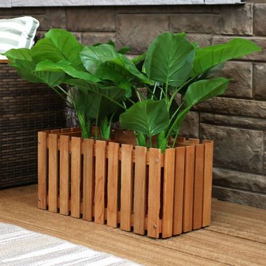 Garden Flower Pots & Planters | Christmas.com Planter Box Designs, Backyard Planters, Wood Raised Garden Bed, Meranti Wood, Outdoor Planter Boxes, Raised Planter Boxes, Diy Planter Box, Wooden Planter Boxes, Wooden Planter