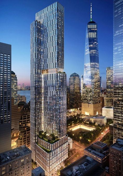 Timber Buildings, Office Tower, Skyscraper Architecture, One World Trade Center, Timber Structure, Trade Centre, Financial District, Lower Manhattan, Port Authority