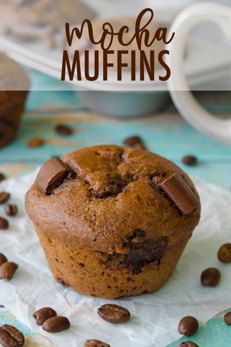 How To Make Muffins More Moist, Mocha Muffins Recipe, Coffee Baked Goods, Cappuccino Muffins Recipes, Coffee Muffins Recipes, Jumbo Muffin Recipes, Mocha Muffins, Cappuccino Muffins, Cappuccino Cookie