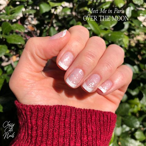 Color Street Meet Me In Paris, Over The Moon Nails, Color Street French Tip Ideas, Over The Moon Color Street, Color Street Over The Moon, Immortal Perfumes, Color Street French Manicure, Classy Disney Nails, Meet Me In Paris