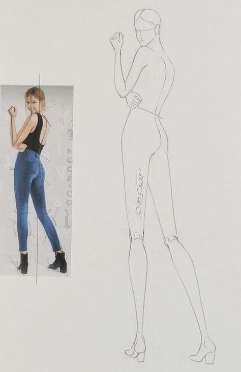 Fashion Croquis Back View, Fashion Design Sketches Back View, Back Pose Fashion Illustration, Figure Tutorial Drawing, Croqui Back Poses, Back Croquis Fashion Sketches, Fashion Template Back View, Fashion Drawing Back View, Back View Fashion Illustration