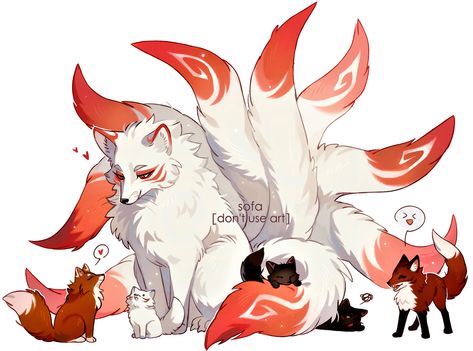 Cool Animes, Fox Artwork, Mystical Animals, Warrior Cats Art, Mythical Animal, Canine Art, Cute Animal Drawings Kawaii, Fantasy Creatures Art, Fox Art