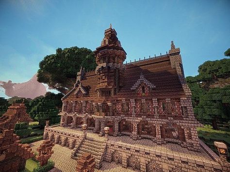 Gothic Town Hall Minecraft Town Layout, Fantasy Builds, Town Layout, Minecraft Town, Minecraft Mansion, Minecraft World, Minecraft Structures, Minecraft House Plans, Minecraft Pictures