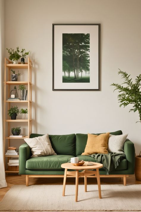 design. Green Sofa Green Wall, Living Room Green Couch, Green Couch Living Room Ideas, Living Room Design Green, Green Couch Living Room, Green Sofa Living Room, Couch Living Room Ideas, Green Living Room Decor, Basement Living