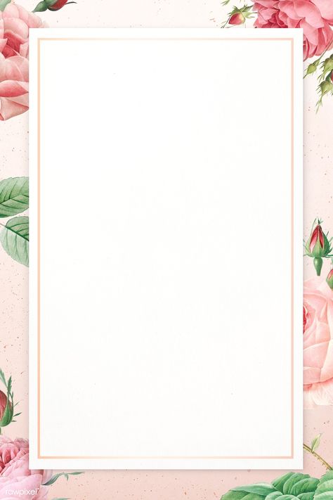 Pink rose pattern on white background illustration | premium image by rawpixel.com / Donlaya Pink Roses Background, Wedding Invitation Background, Bg Design, Happy Birthday Wallpaper, Rose Background, Invitation Background, Instagram Frame Template, Frame Background, Flower Background