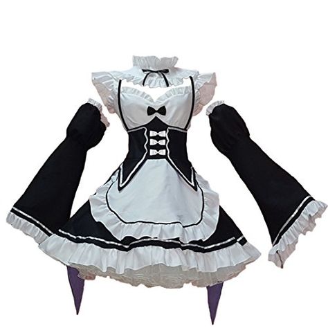 Anime Maid Outfit, Ram Rem, Maid Outfit Anime, Sister Costumes, Midi Prom Dress, Maid Cosplay, Anime Maid, Anime Cosplay Costumes, Maid Outfit