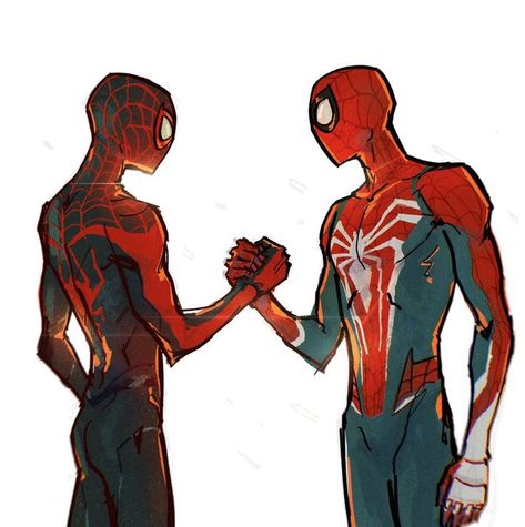 Peter Parker And Miles Morales, Spider Man Game, Spiderman Fanart, Spiderman Poses, Miles Spiderman, Image Spiderman, Spiderman Drawing, Spiderman Art Sketch, Mega Pokemon