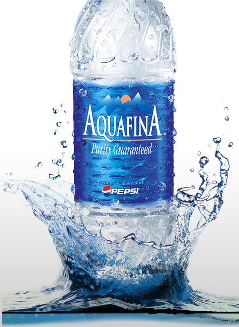 Could go for a nice cold Aquafina right now Aquafina Water Bottle, Product Illustration, Water Packaging, Bottle Label Design, Church Poster Design, First Youtube Video Ideas, Water Splash, Food Advertising, Staying Hydrated