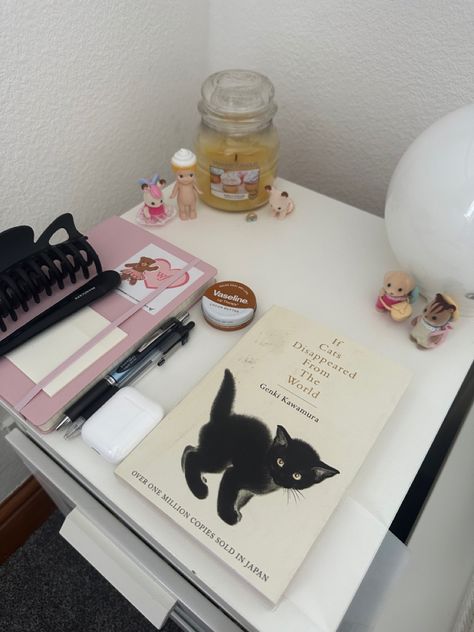 my bedside table 📖🎧🎀⭐️please dont repost. Aesthetic Room Bedside Table, Messy Bedside Table, Bedside Aesthetic, Kawaii Bedside Table, Y2k Bedside Table, Bed Side Table Aesthetic, Aesthetic Bedside Table, Coquette Bedside Table Aesthetic, Bedside Table Aesthetic