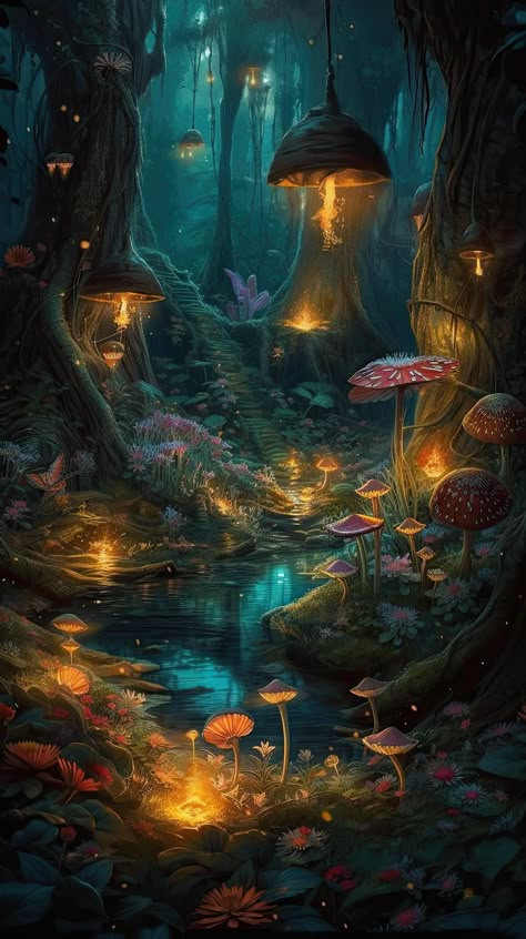 Forest Fairy Aesthetic, Enchanted Forest Wedding Theme, Dark Alice In Wonderland, Gold Wallpaper Iphone, Alice In Wonderland Aesthetic, Forest Theme Wedding, My Fantasy World, Mystical Forest, Fairy Aesthetic