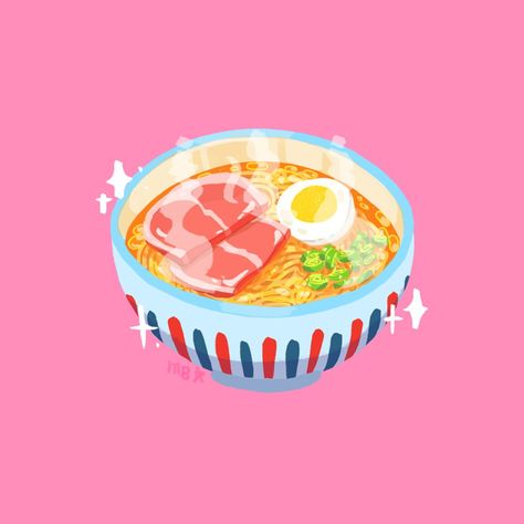 Studio Ghibli Food, Ghibli Food, Ramen Art, Lucky Peach, Ghibli Studio, Doodle Characters, Cute Food Drawings, Food Painting, Food Drawing