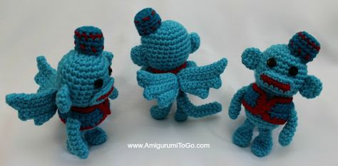 Flying Sock Monkey free crochet pattern Bigfoot Crochet, Sock Monkey Pattern, Crochet Sock Monkeys, Crochet Monkey, Monkey Pattern, Crochet Disney, Crochet Headband Pattern, Crochet Amigurumi Free Patterns, Crochet Amigurumi Free