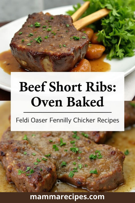 Make perfectly tender beef short ribs with this simple oven-baked recipe! Slow-cooked to perfection, these ribs are juicy, flavorful, and fall-off-the-bone delicious. Perfect for family dinners or special occasions. Try it today! Oven Roasted Recipes, Beef Plate Short Ribs Oven, Cooking Beef Short Ribs, Easy Short Ribs Recipe Ovens, Beef Short Ribs Oven Easy, Bone In Beef Short Rib Recipes Oven, Beef Short Rib Recipes Oven Easy, Short Ribs Recipe Oven Easy, Sliced Beef Short Rib Recipes