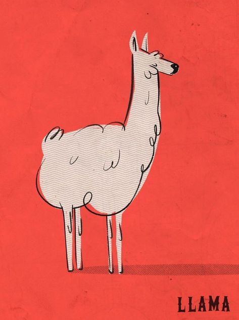 Llama Illustration Art, Llama Character Design, Alpaca Illustration, Llama Illustration, Cartoon Llama, Stamp Drawing, Sheep Logo, Adobe Illustrator Tutorial, Story Books Illustrations