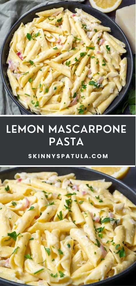 Lemon Mascarpone Pasta Recipes With Mascarpone Cheese, Vegetarian Pasta Recipes Easy, Mascarpone Pasta, Ww 2024, Lemon Mascarpone, Pasta Calories, Mascarpone Recipes, Lemon Chicken Pasta, Vegetarian Pasta Recipes