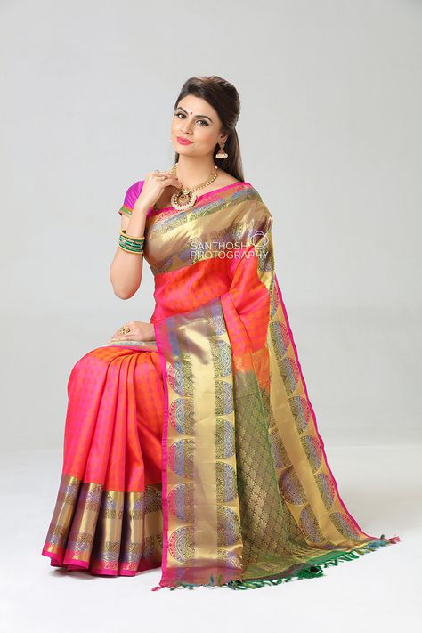 Silk Saree Photoshoot. #silk #saree #kanchipuram #weddingsarees #wedding #pattu #jewellery #indian #female #model #latest Saree Sitting Pose, Indoor Saree Photoshoot Ideas, Silk Saree Photoshoot, Sarees Poses, Indian Female Model, Puberty Function, Traditional Poses, Saree Shoot, Saree Model