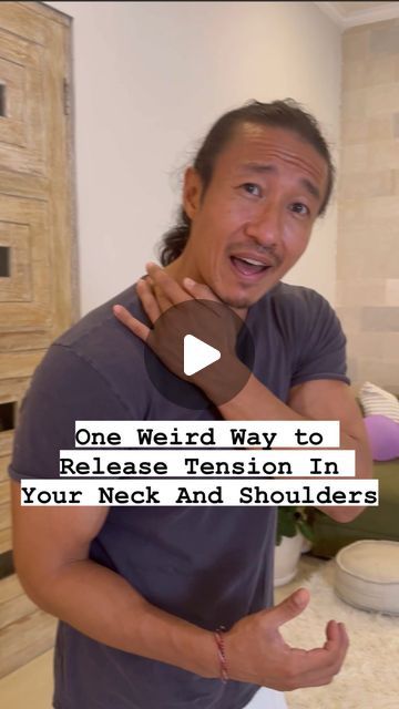 How To Release Tension In Shoulders, Relax Shoulder Muscles, How To Release Tension In Neck, Release Tension In Neck And Shoulders, Tense Shoulders And Neck Relief, Self Massage Neck And Shoulders, Tense Shoulders, Mike Chang, Very Weird