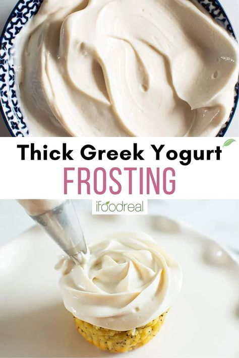 Greek Yogurt Cupcakes, Yogurt Cupcakes, Greek Yogurt Frosting, Yogurt Frosting, Healthy Frosting, Healthy Cream Cheese, Quitting Sugar, Greek Yogurt Cake, Make Greek Yogurt