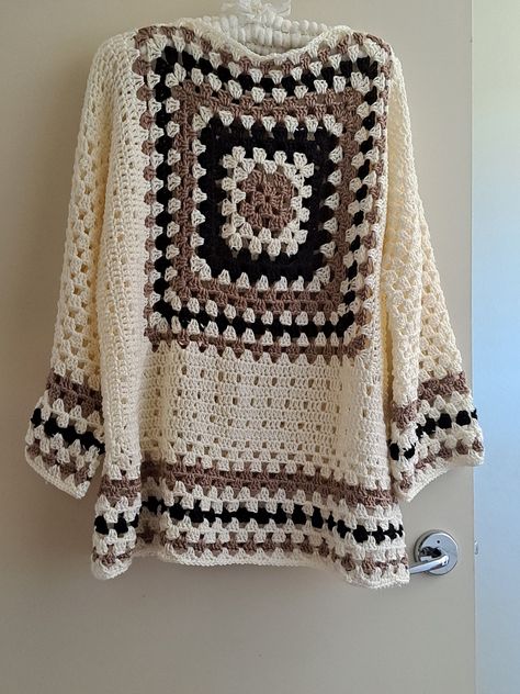 Granny Square Boho Hippy Top Hippie Tops, Granny Square, Hippie Boho, Knitting, Square, Crochet