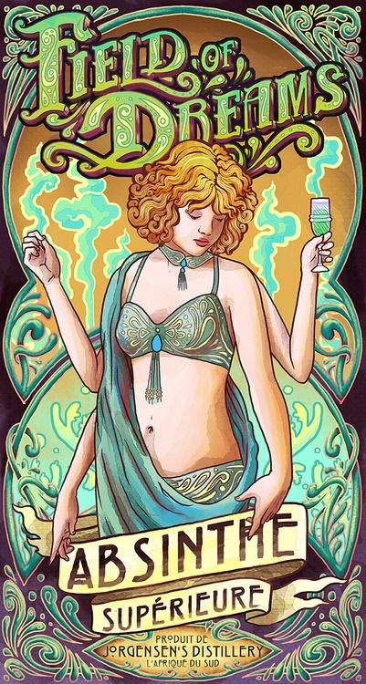 Absinthe Fairy Tattoo, Art Nouveau Absinthe, Art Nouveau Music Poster, Absinthe Art, Absinthe Fairy, Absinthe Poster Vintage, Green Fairy Absinthe, Green Fairy, Art Nouveau Poster