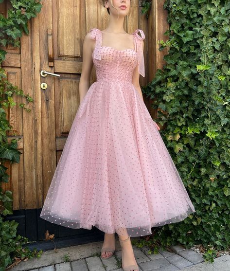 Teuta Matoshi Pink, Pink Tulle Fabric, Teuta Matoshi Dresses, Teuta Matoshi, Bow Straps, Dama Dresses, Draped Bodice, Prom Dresses With Pockets, Pink Prom Dress