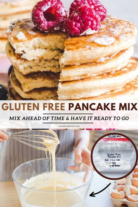 If you’re looking for an easy gluten-free pancake mix that makes thick and fluffy pancakes, you’ve come to the right place! This recipe is perfect for mixing ahead and making awesome pancakes on demand! This gluten free pancake mix will have you never buying store bought mix again! Simple Mills Pancake Mix Copycat, Homemade Gluten Free Pancake Mix Recipe, Gf Pancakes Easy, Gluten Free Flour Pancakes, Gluten Free Pancake Mix Recipe, Pancake Recipe Gluten Free, Gluten Free Dairy Free Pancakes, Soft Fluffy Pancakes, Gluten Free Pancake Recipe