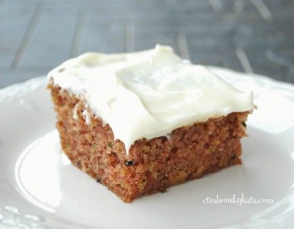 Creations by Kara: Zucchini Cake with Cream Cheese Frosting Splenda Carrot Cake Recipe, Classic Carrot Cake Recipe, Splenda Recipes, Lighter Recipes, Cake With Cream Cheese Frosting, Zucchini Cake, Jello Recipes, Artificial Sweeteners, Carrot Cake Recipe