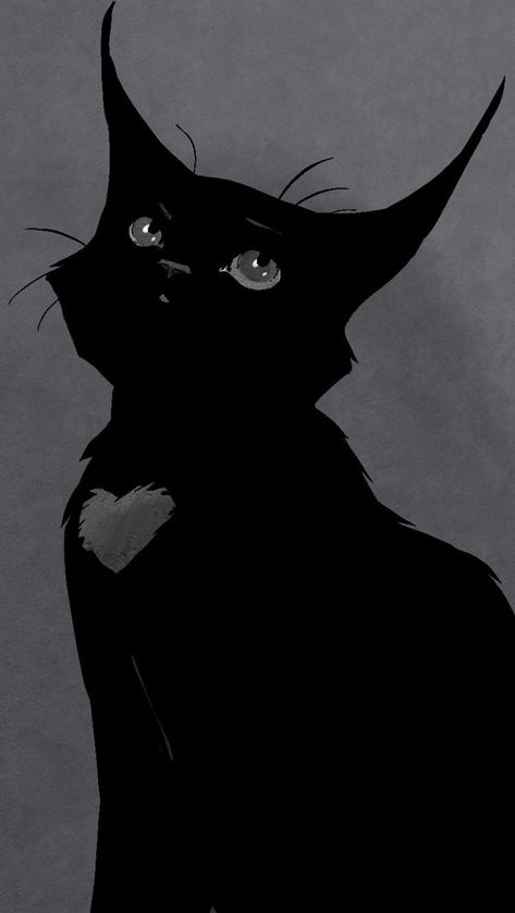 Black Anime Cat Wallpaper, Black Cat Cartoon Wallpaper, Wallpaper Gatos, Black Cat Aesthetic, Goth Wallpaper, Gothic Wallpaper, Cocoppa Wallpaper, Black Cat Art, Unicorn Art