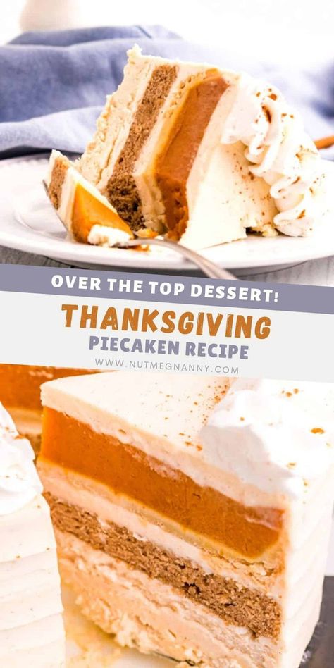 Thanksgiving Piecaken, Yankee Recipes, Cinnamon Cheesecake, Caramel Apple Dump Cake, Thanksgiving Cake, Favorite Holiday Desserts, Vanilla Bean Cheesecake, Easy Holiday Desserts, Iron Recipes