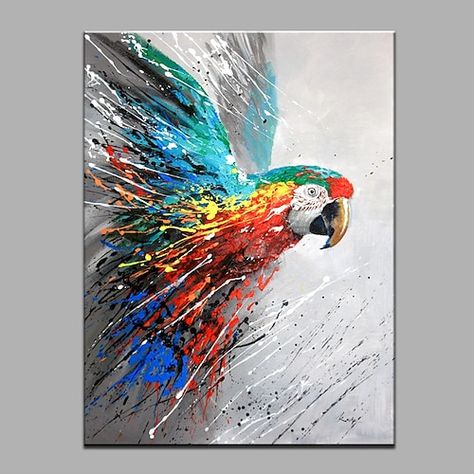 Ako Kresliť, Loose Painting, Bird Home, Hand Painted Wall Art, Soyut Sanat Tabloları, Easy Canvas Painting, Galaxy Painting, Modern Canvas Art, Parrot Bird