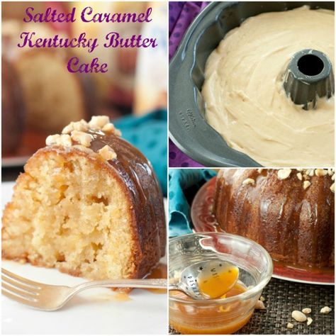 Salted Caramel Kentucky Butter Cake...these are the BEST Cake Recipes! Caramel Kentucky Butter Cake, Salted Caramel Kentucky Butter Cake, Wishes And Dishes, Caramel Butter, Caramel Apple Cheesecake Bars, Kentucky Butter Cake, Caramel Flavoring, Breakfast Cake, Butter Cake