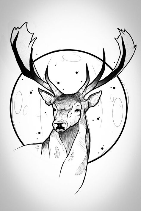 Lines Sketching, Tattoo Lines, Deer Tattoo Designs, Owl Tattoo Drawings, Line Tattoo Ideas, Crazy Tattoos, Geometric Sleeve Tattoo, Deer Tattoo, Theme Tattoo