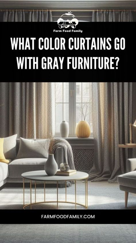 What Color Curtains Go with Gray Furniture: Style Your Space Like a Pro 6 Grey Couch Living Room Curtain Ideas, Living Room Curtain Colors, Living Room Curtains With Grey Couch, What Color Drapes Go With Gray Walls, Gray Couch Curtain Ideas, Grey Couch Curtain Ideas, Curtains With Grey Walls, Curtains For Grey Couch, Curtains With Grey Couch