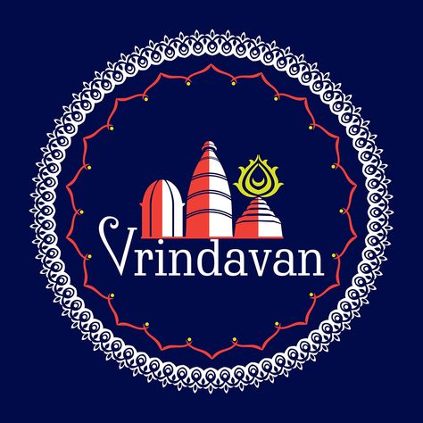 Vrindavan logo design on Behance Temple Logo Design, Mother Mary Wallpaper, Designing Tools, Bhagwad Gita, Vrindavan Dham, Vrindavan Photography Pictures, Diy Paper Toys, Temple Logo, Instagram Illustration